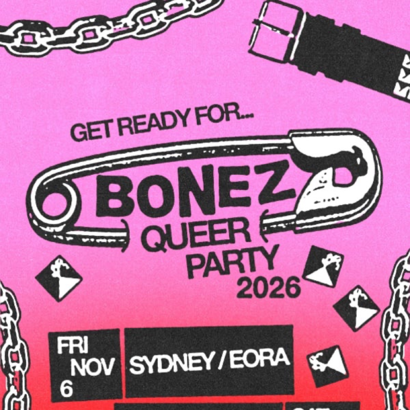 BONEZ Queer Party poster