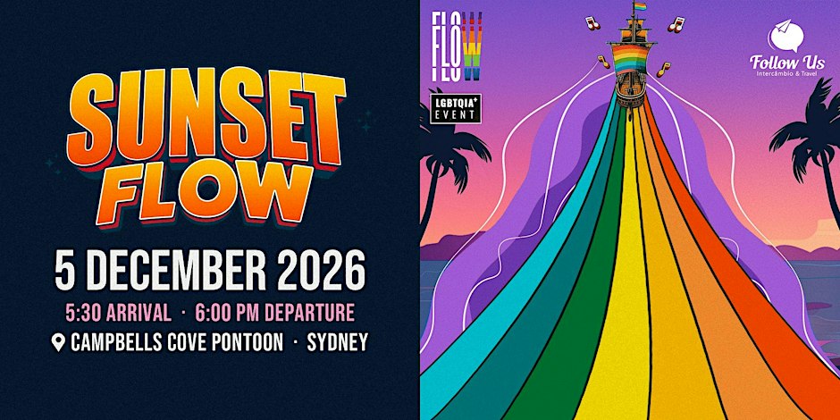 SUNSET FLOW – Boat Party on Sydney Harbour poster