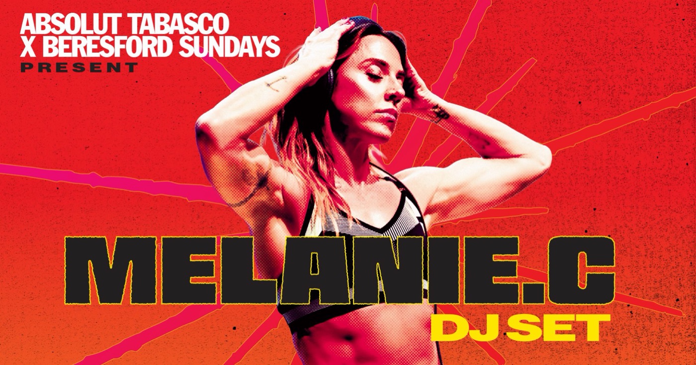 Melanie C at Beresford Sundays poster
